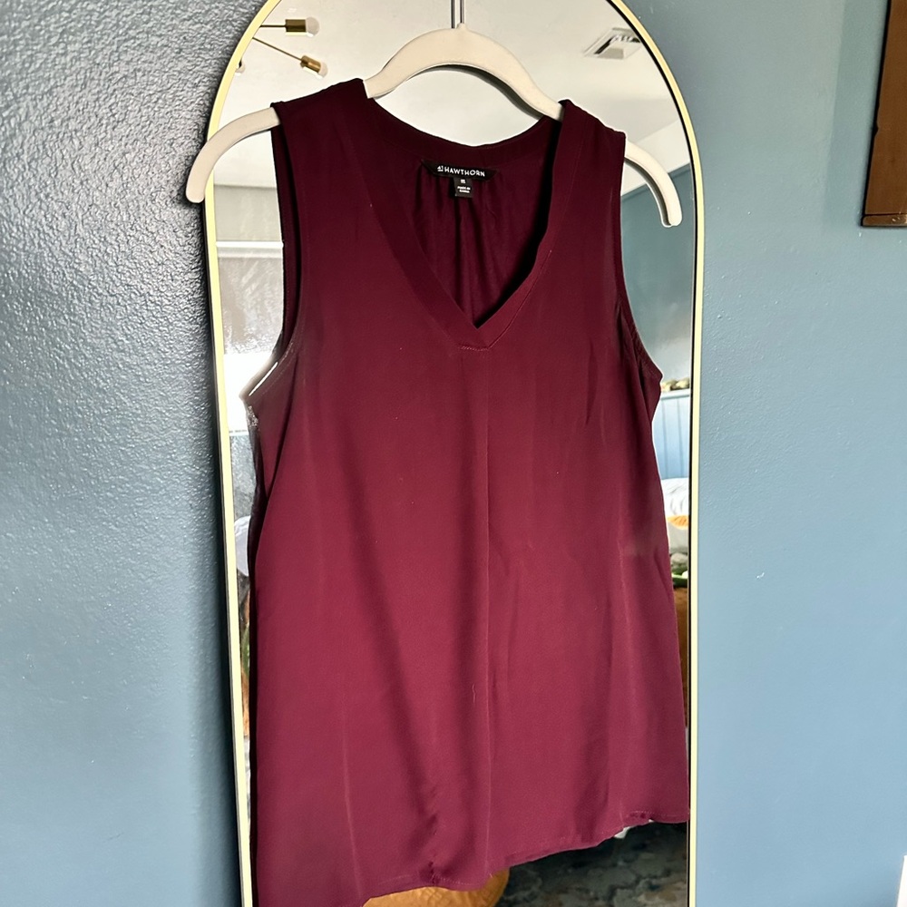 Plum Sleeveless Tunic Top